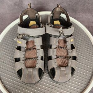 Teva Forebay Shoes Men Size 12 Brown Sandal Outdoor Water Sport Shockpad 1001116